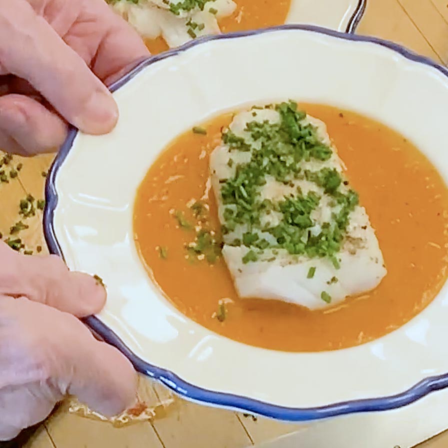 Jacques Pépin Sautéed Scrod with Instant Tomato Sauce