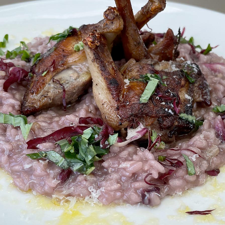 Jen Biesty - Squab with Valpolicella Risotto and Parmigiano-Reggiano