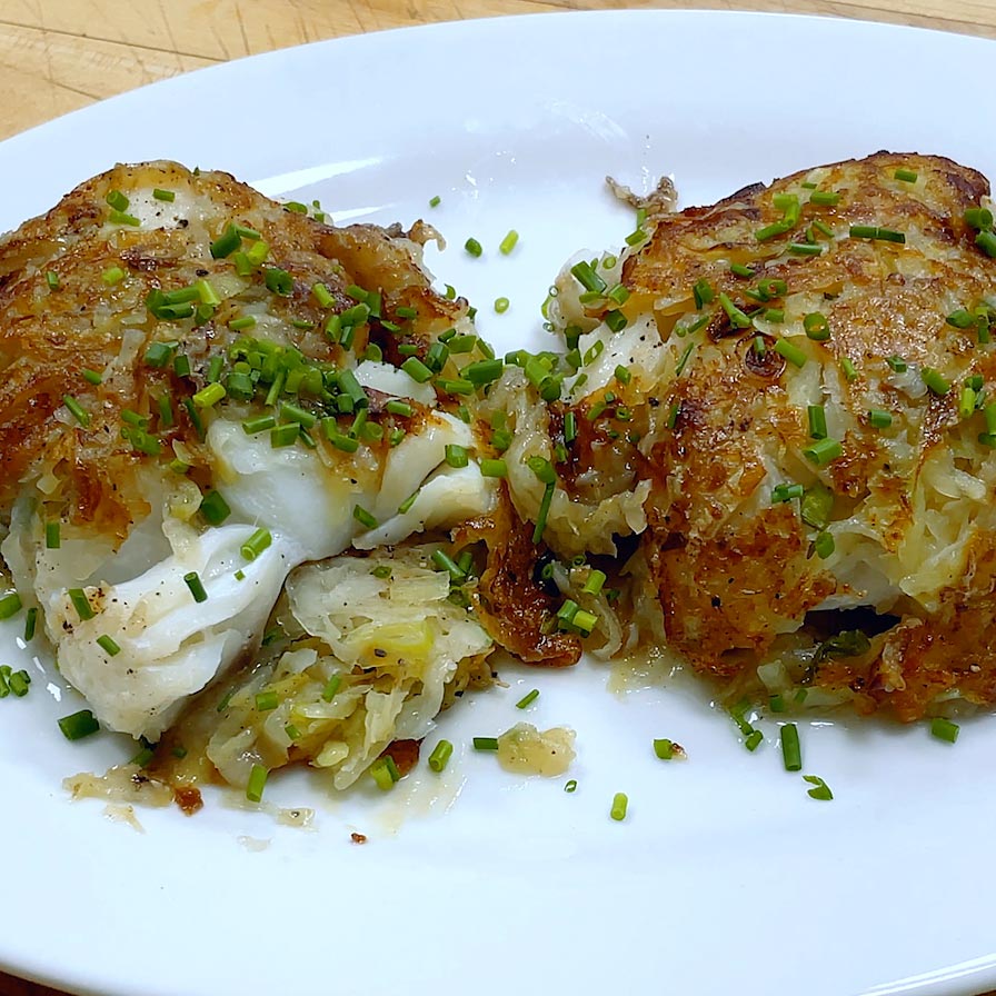 Jacques Pépin - Cod in Potato Crust