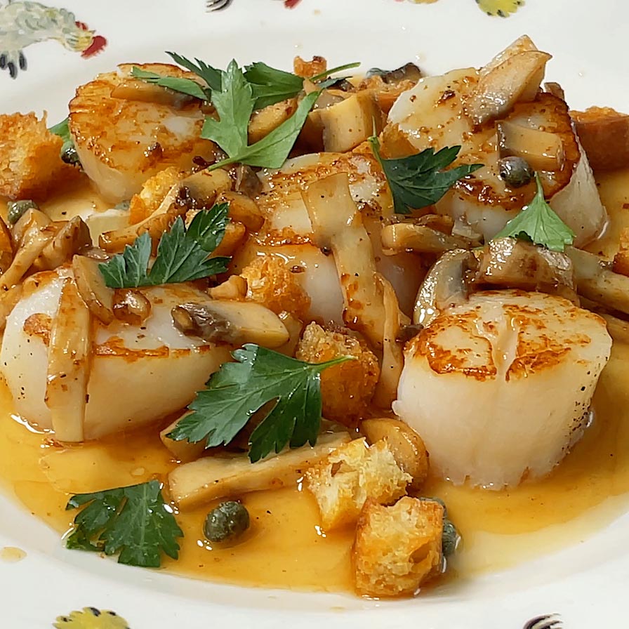 Jacques Pépin - Scallop Grenobloise