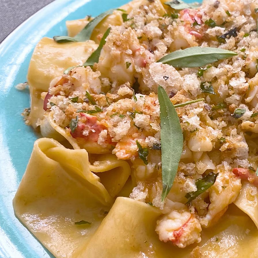 Eric Huang - Lobster Tagliatelle with Tarragon Breadcrumbs