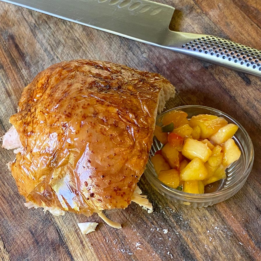 Timothy Tucker – Smoked Turkey with Peach and Jalapeño Salsa