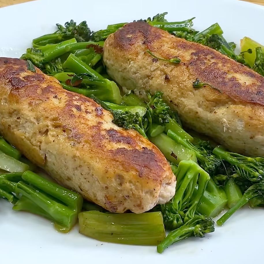 Boudin Blanc with Broccolini