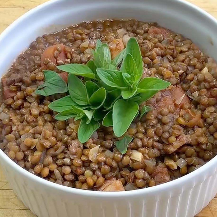 Jacques Pépin – Lentil Stew with Pancetta