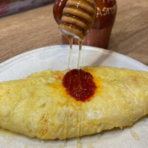 Nicolas Lopez - Sobrassada & Idiazabal Cheese Omelet with Honey
